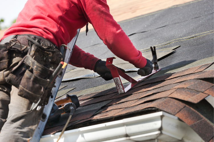Roof repair by Bryan roofer before summer heat